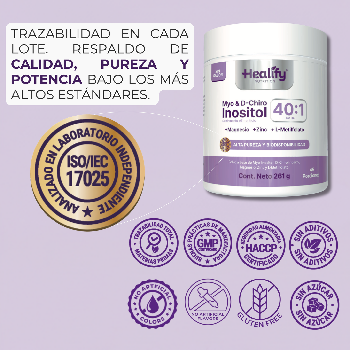Healify Inositol 40:1 | Fórmula Avanzada para Bienestar Hormonal Femenino